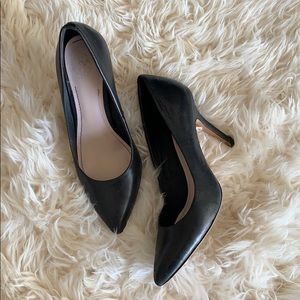 Vince Camuto Black Leather Stiletto Pumps